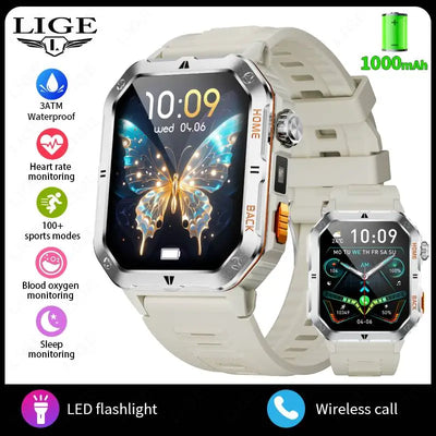 LIGE New Smart Watch Men 1000mAh Extra Large Battery 3ATM Professional Waterproof 2.01