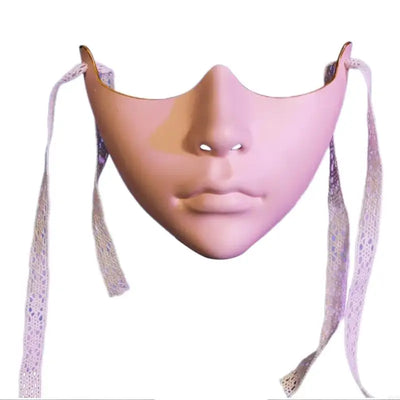 Masquerade Mask Beauty Mask Mechanical Half Face Mask Party Mask Halloween Cosplay Mask for Women Men Aesthetics Mask