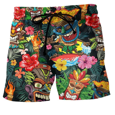 Men's Beach Shorts Skull 3D Printed Summer Surfing Board Shorts  Hawaii Shorts Men Women Swim Pants Masculina Briefs Boys