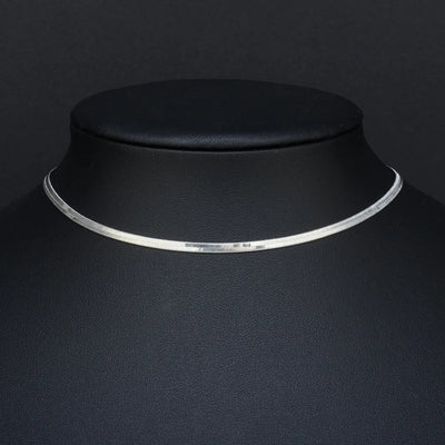 Punk Clavicle Flat Blade Snake Link Choker Necklace Gold Silver Color Stainless Steel Neck Chains For Women Jewelry Chocker 2023