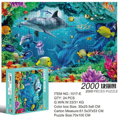 2000 Pieces Jigsaw Puzzle Various Landscape Patterns Jigsaw Puzzle Educational Toy for Kids Children 's Games Christmas Gift