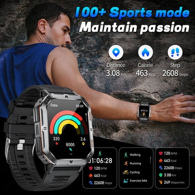 LIGE New Smart Watch Men 1000mAh Extra Large Battery 3ATM Professional Waterproof 2.01