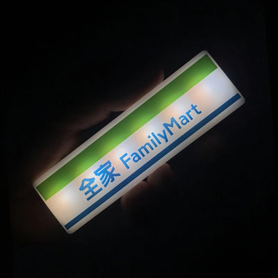 Creative Magnetic Fridge Stickers Coffee Shop 711 Luminous Label Convenience Store Signs Refrigerator Sticker Kitchen Decoration
