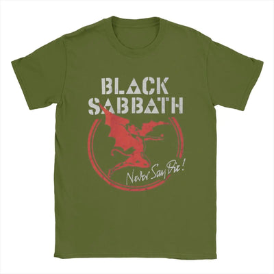 Men's T-Shirts Black Cool Sabbaths Novelty Cotton Tee Shirt Short Sleeve T Shirt Round Collar Tops Gift Idea