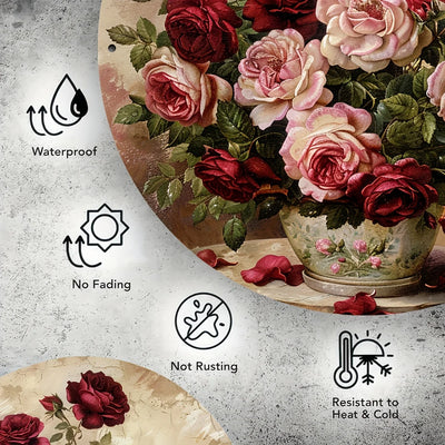 2D Retro Floral Wooden Decoration, Perfect for Home, Garden, and Farmhouse Decoration - The Ideal Choice for Mother's Day.