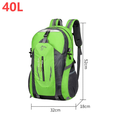 40L 840D Portable Waterpr Backpack Folding Mountaineering Bag Ultralight Outdoor Climbing Cycling Travel Knapsack Hiking Daypack