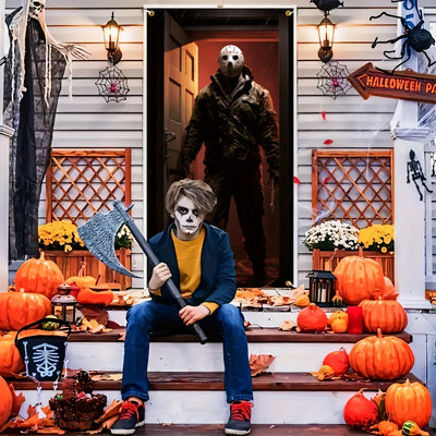 1 piece Halloween men's party theme with mask decoration, suitable for indoor and outdoor entrances, courtyards, and gardens