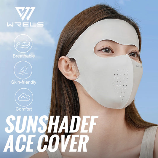 WRELS Ice Silk Sunscreen Mask Breathable UV Protection Mask Lightweight Cycling Face Mask Anti-UV 400 Facemask For Men Women