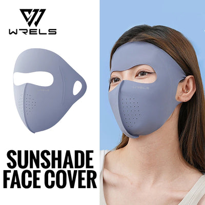 WRELS Ice Silk Sunscreen Mask Breathable UV Protection Mask Lightweight Cycling Face Mask Anti-UV 400 Facemask For Men Women