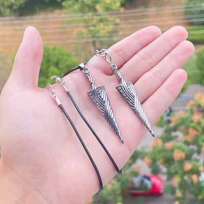 Anime Hollow Knight Pure Nail Sword Bone Pendant Necklace Fashion Geometry Rope Chain Choker Necklace for Women Men Cool Jewelry