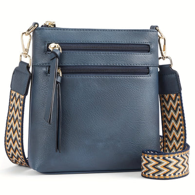 Stylish Geometric Shoulder Bag - Women Handbags & Wallets - Retro Simple Design, Multifunctional Crossbody Bag with Wide Strap for Mobile Phone, Perfect for Daily Use and Travel