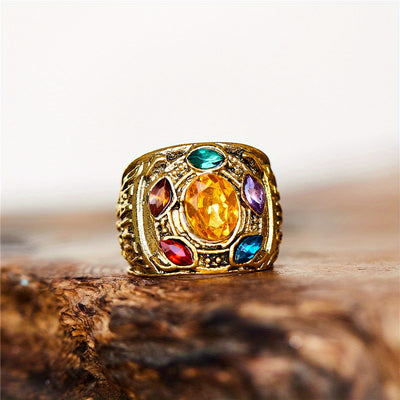 Creative Infinity Gloves Colorful zirconia Band Ring Personality Ring Party Commemorative Jewelry Gift Men / Women