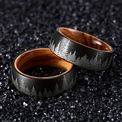 1pc 8mm-wide Tungsten Steel Ring, Men's Trendy Band, Exquisite Men's Accessory Jewelry Ornament For Daily Wear For Banquet Party Holiday Birthday Anniversary Gift