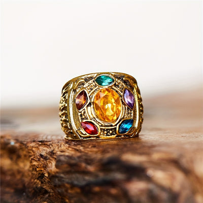 Creative Infinity Gloves Colorful zirconia Band Ring Personality Ring Party Commemorative Jewelry Gift Men / Women