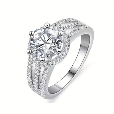 Radiant Moissanite Ring - Symbol of Eternal Love - Perfect for Weddings, Proposals, Anniversaries, & Birthdays - Timeless Design, Dazzling Gemstone, Enduring Quality For Women