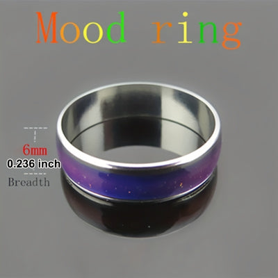Stainless Steel Mood Ring with Temperature-Sensitive Color For Men / Women Changing Resin - Fashionable Jewelry Gift