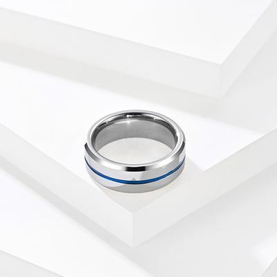 A Minimalist Men's Ring Made Of Tungsten Steel, Perfect As A Gift
