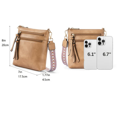 Stylish Geometric Shoulder Bag - Women Handbags & Wallets - Retro Simple Design, Multifunctional Crossbody Bag with Wide Strap for Mobile Phone, Perfect for Daily Use and Travel