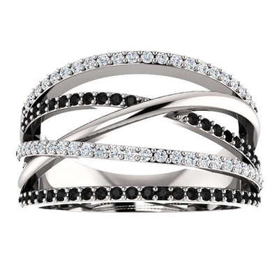 Silver Plated Black Sapphire Zircon Ring Anniversary Gift Engagement Wedding Ring Jewelry Gift For Women Ladies