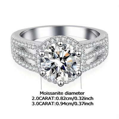 Radiant Moissanite Ring - Symbol of Eternal Love - Perfect for Weddings, Proposals, Anniversaries, & Birthdays - Timeless Design, Dazzling Gemstone, Enduring Quality For Women