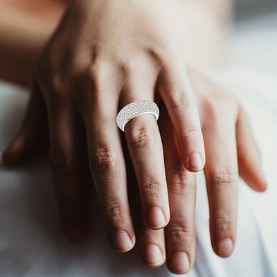 1pc Titanium Steel Ring For Man And Women, For Couple Christmas Gift
